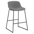 Officesource Willow Collection Cafe Height Bistro Stool with Black Sled Base 06WI2JLSFGR